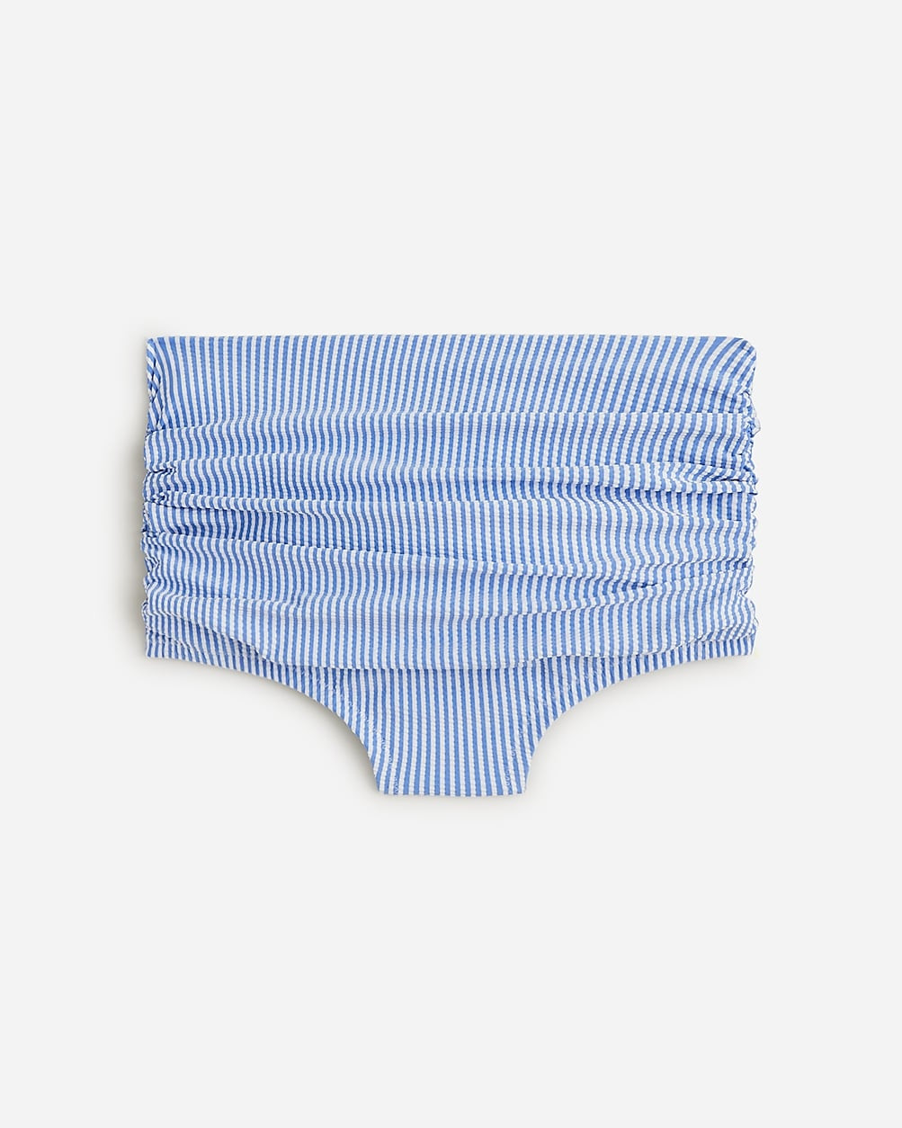 Ruched high-rise bikini bottom in seersucker | J. Crew US