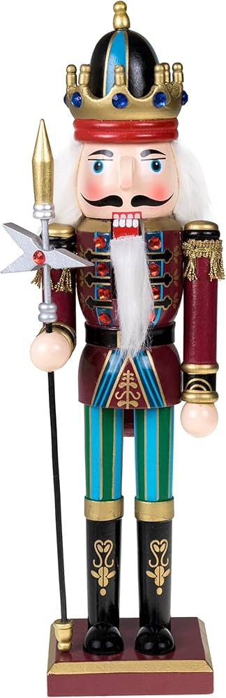 Clever Creations Blue King 12 Inch Traditional Wooden Nutcracker, Festive Christmas Décor for Sh... | Amazon (US)