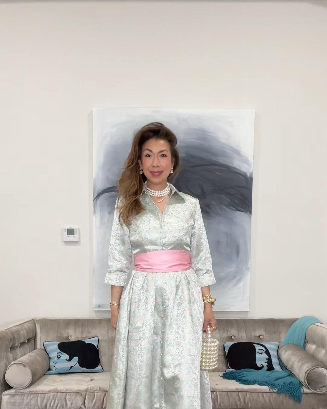 The most perfect dress by Kim Lolley for Spring Events- mint jacquard, pearl buttons, & pockets🙌🏼 (size XS) #styleofsam #weddingguestdress #eventdress #ad

#LTKWedding #LTKParties #LTKOver40