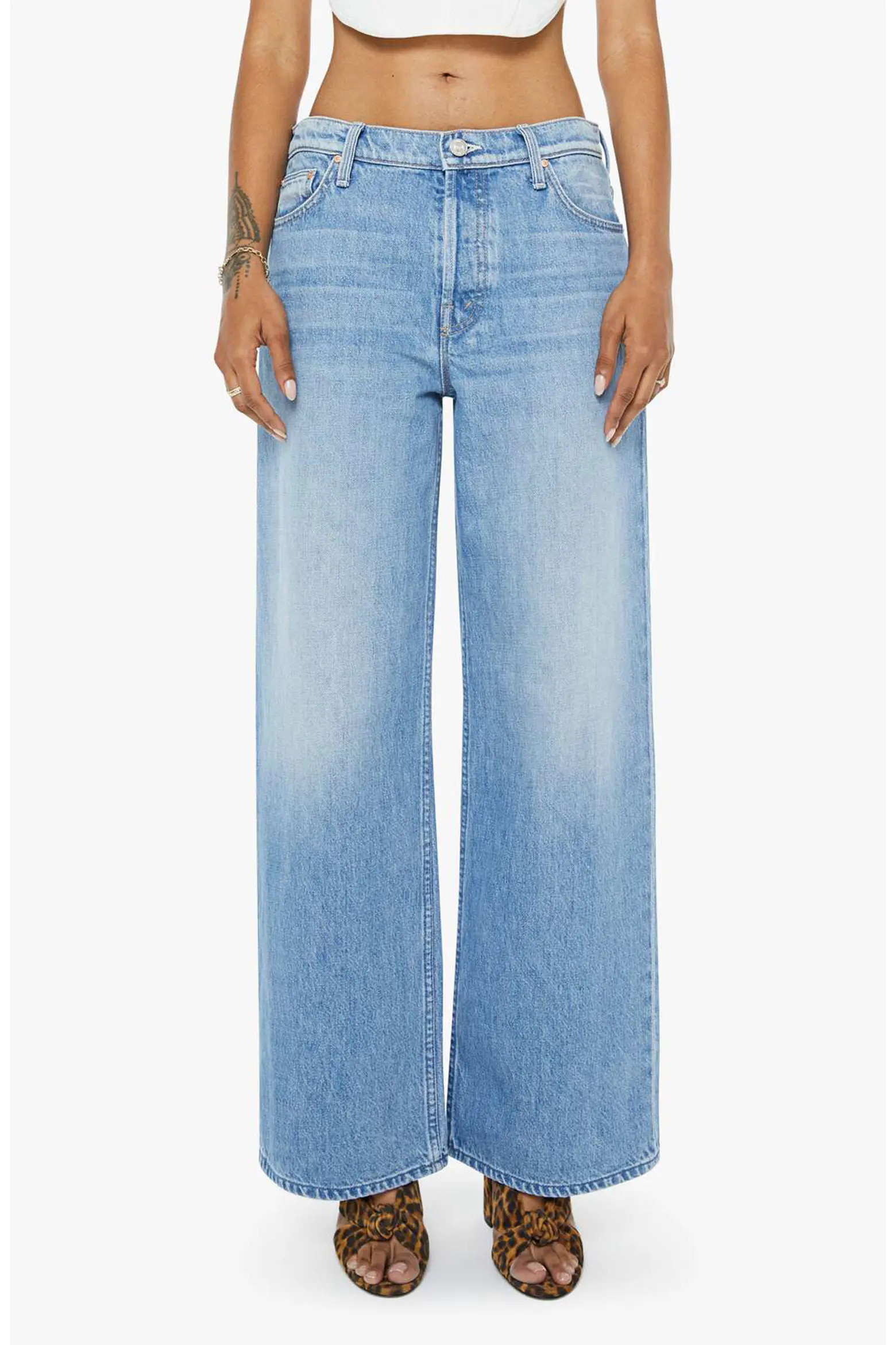 Lil Rerun Zip Sneak High Waist Wide Leg Jeans (Women) | Nordstrom | Nordstrom