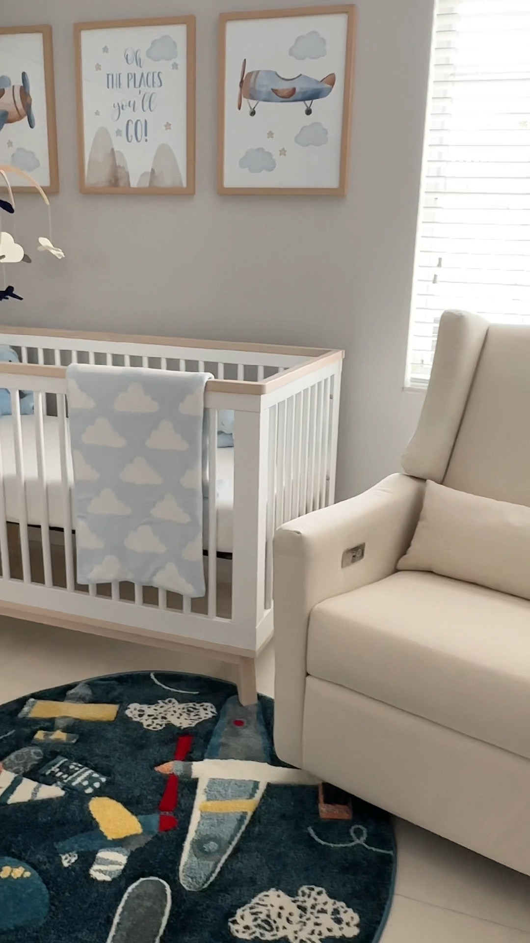 Baby boy’s nursery is ready 🩵 #nursery #planes #traveltheme 

#LTKbump #LTKkids #LTKbaby