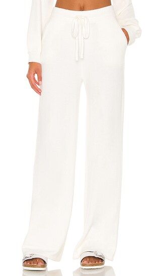BLACK Fuzzy Sweater Pant in Ivory | Revolve Clothing (Global)