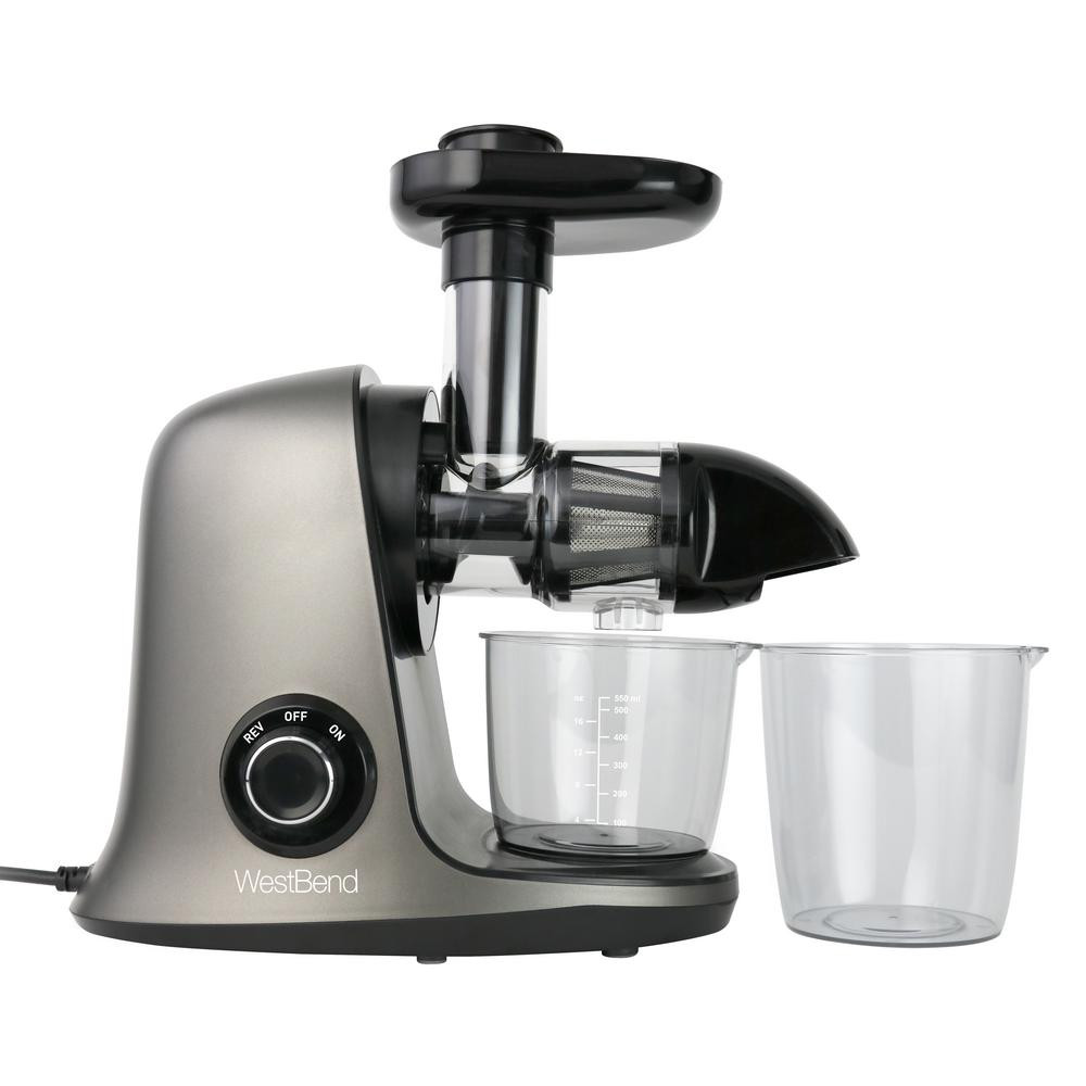 West Bend Cold Press Juicer Extractor Machine, Masticating Slow Juicer Quiet Motor For Juicing Fruit | The Home Depot