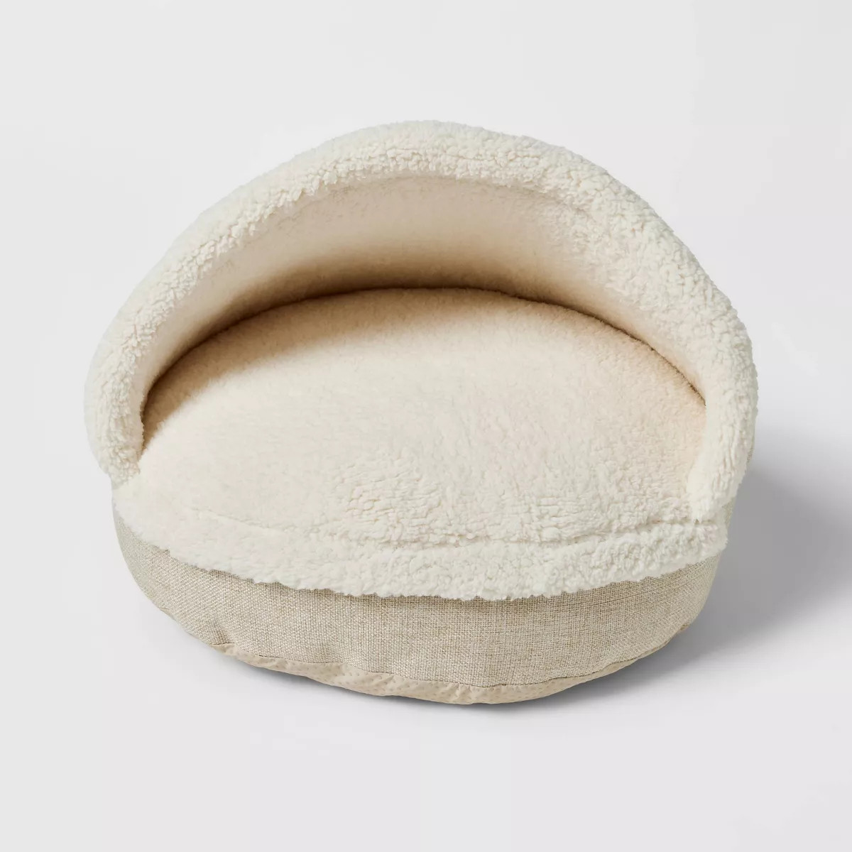Hooded Cuddler Enclosed Cat and Dog Bed - Boots & Barkley™ - Cream - S | Target