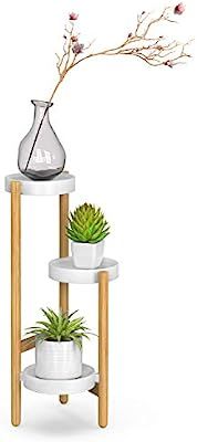 Bamboo Plant Stands Indoor, 3 Tier Tall Corner Plant Stand Holder & Plant Display Rack for Outdoo... | Amazon (US)