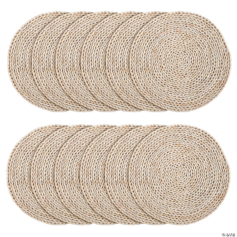 Bulk Natural Woven Charger Placemats - 12 Pc. | Oriental Trading Company