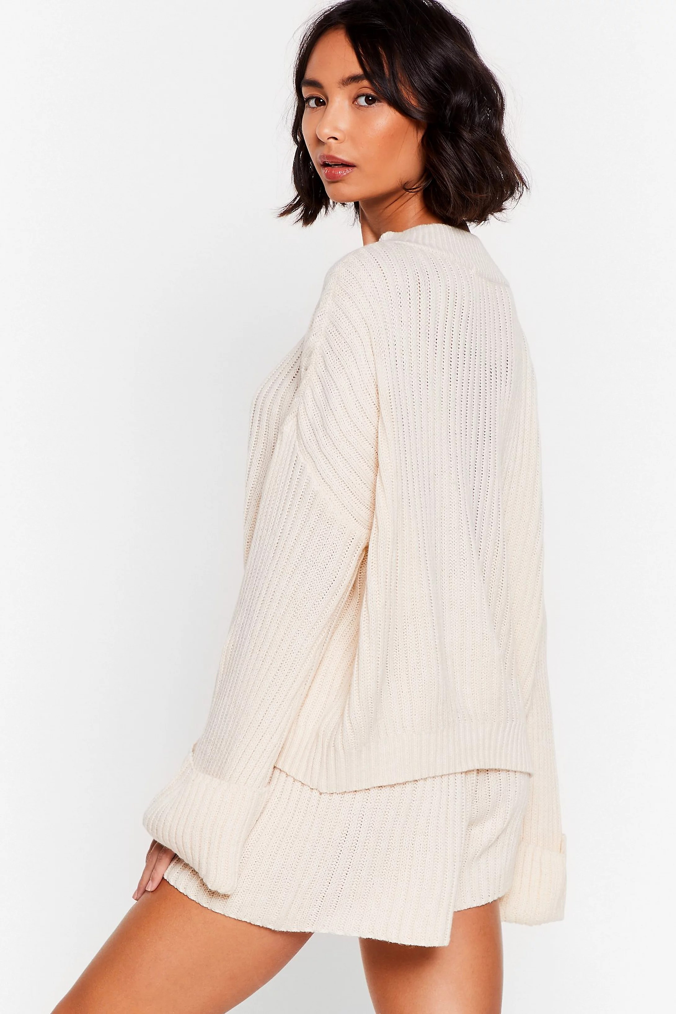 Chunky Knit Shorts Loungewear Set | Nasty Gal (US)