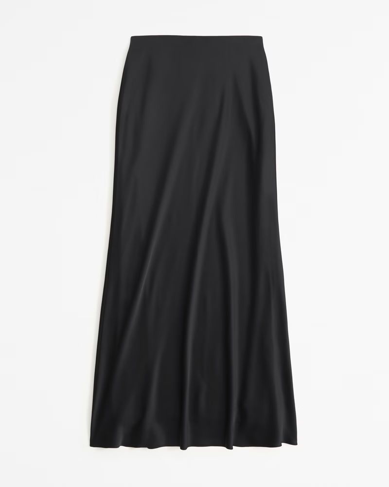 Elevated Satin Column Maxi Skirt | Abercrombie & Fitch (US)