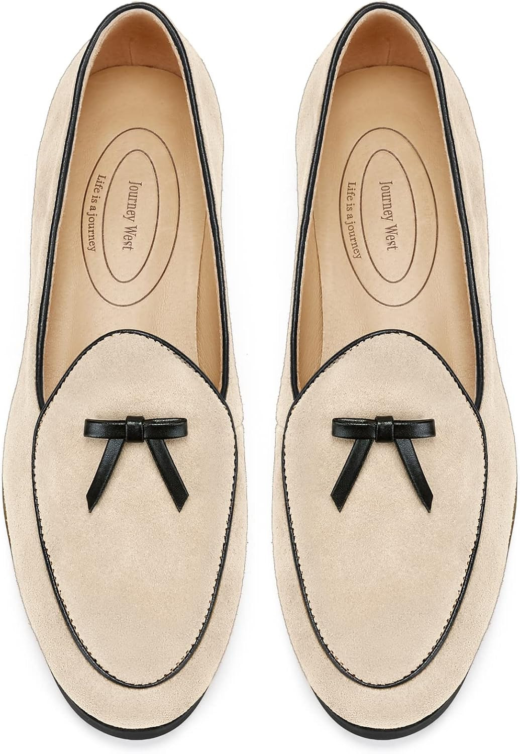 Journey West Suede Tassel Loafer for Women Slip-on Belgian Penny Loafers Shoes for Women in Many Colors | Amazon (US)