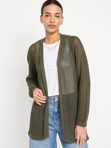Open-Front Longline Sweater | Old Navy (US)
