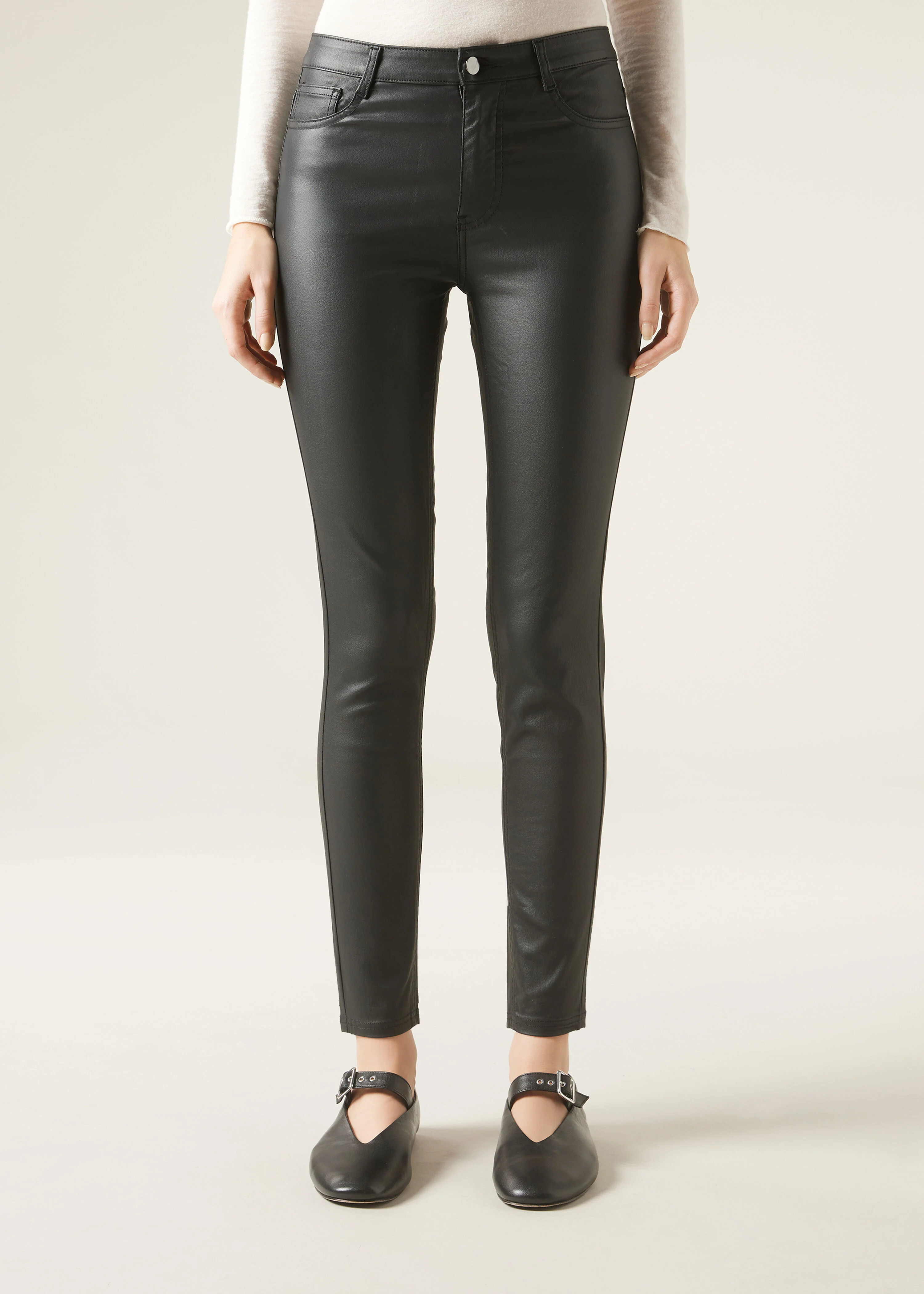 Faux Leather Skinny Leggings | Calzedonia US