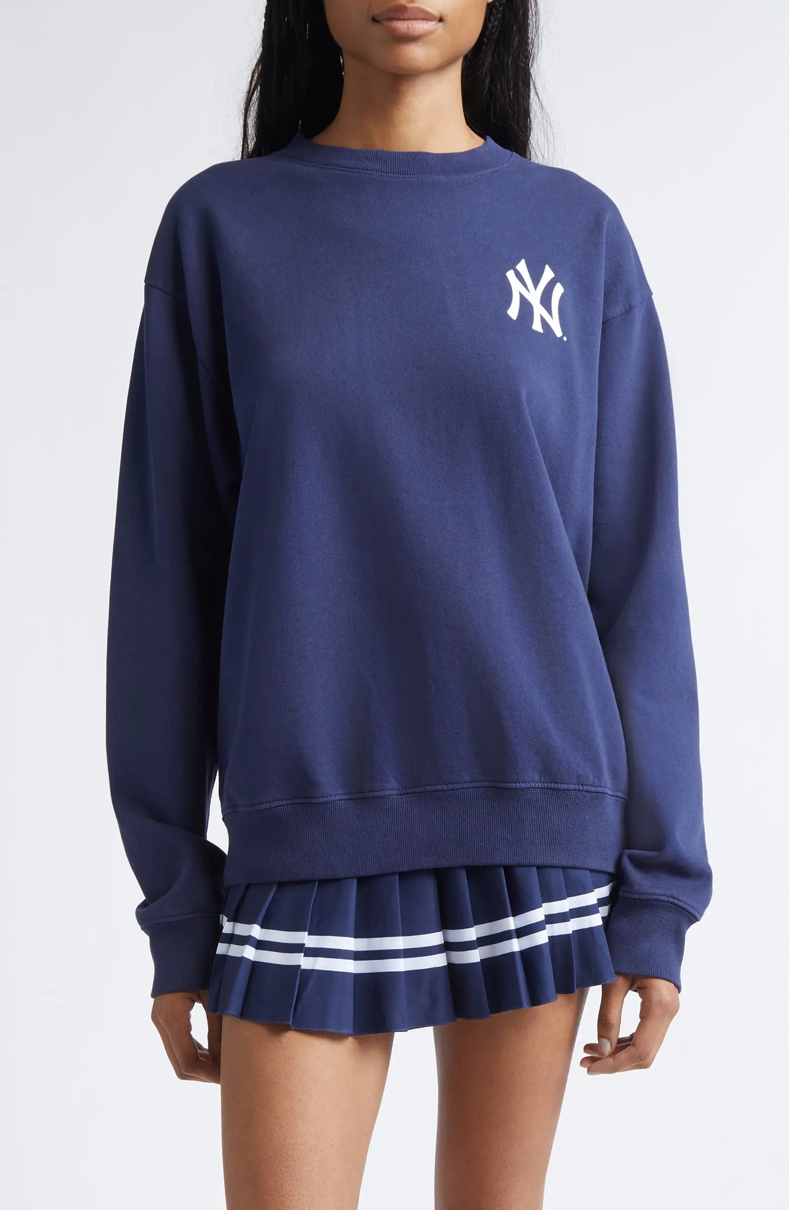 Yankees Serif Crewneck Sweatshirt | Nordstrom