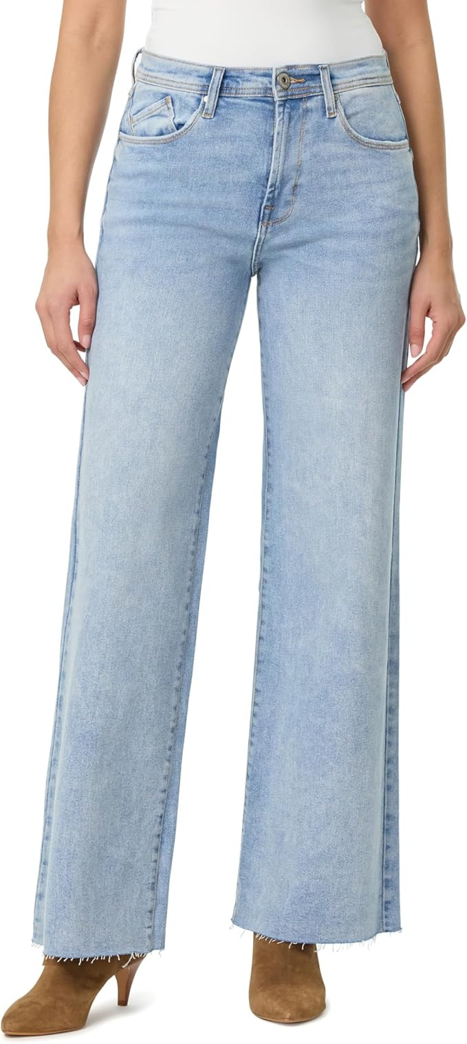 Kensie Jeans for Women The Kaya High-Rise Wide Leg Raw Hem 32-Inch Inseam, Size 0-14 | Amazon (US)