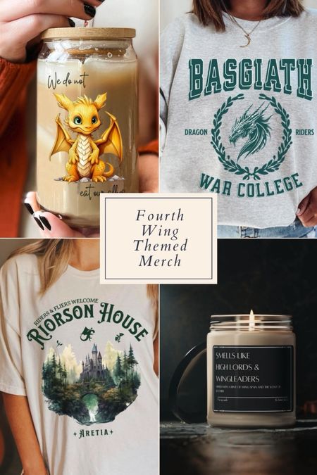 Fourth Wing Merch & Themed Gifts Based on Rebecca Yarros' Fantasy Book Series - Bookish merch based on Rebecca Yarros’ Fourth Wing and Iron Flame fantasy novels, full of daring, dragons, and romance. Shop the best Fourth Wing aesthetic finds from Etsy here:

#LTKU #LTKstyletip #LTKhome