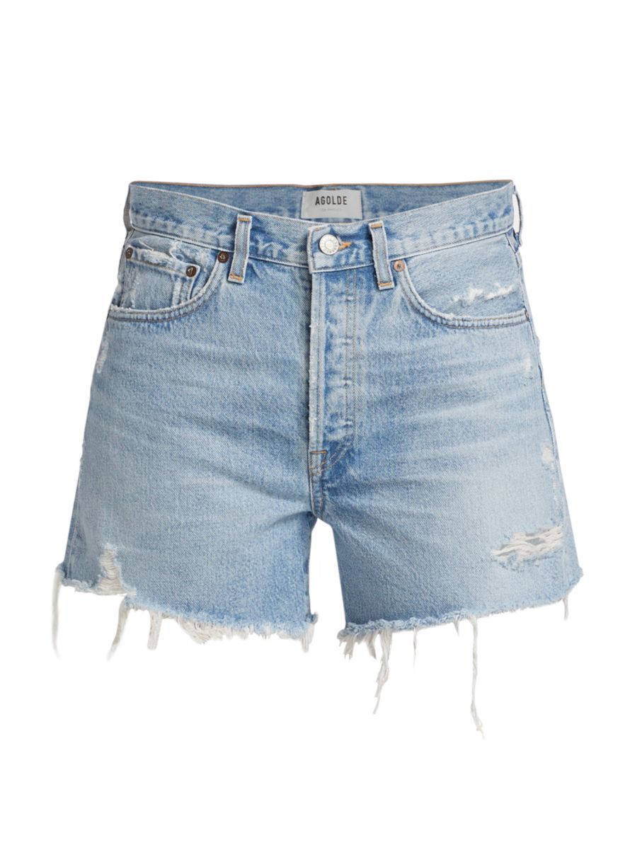 Agolde Parker Longline Denim Shorts | Saks Fifth Avenue