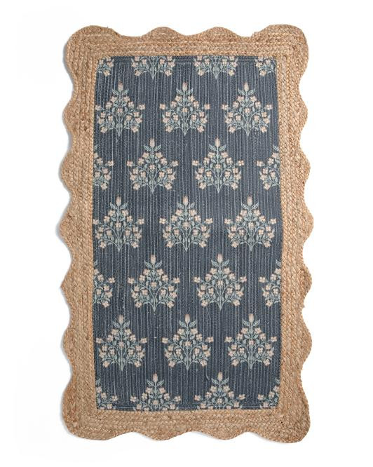 27x45 Jute Blend Woodland Weeds Floral Printed Runner | TJ Maxx