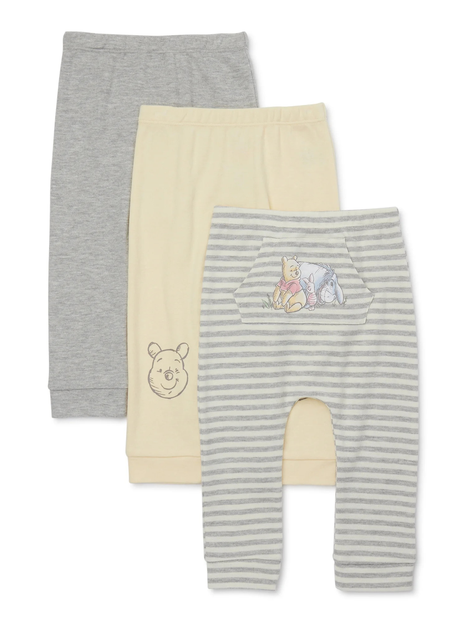 Winnie the Pooh Infant Jogger Pants, 3-Pack, Sizes 0/3M-24M | Walmart (US)