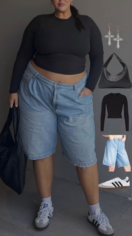 casual summer fit 🩶

plus size outfit, plus size summer outfit inspo, outfit inspo, baggy shorts, skims, cross earrings, BOTTEGA dupe, adidas, sambras, casual outfit, capsule wardrobe 

#LTKcurves #LTKstyletip