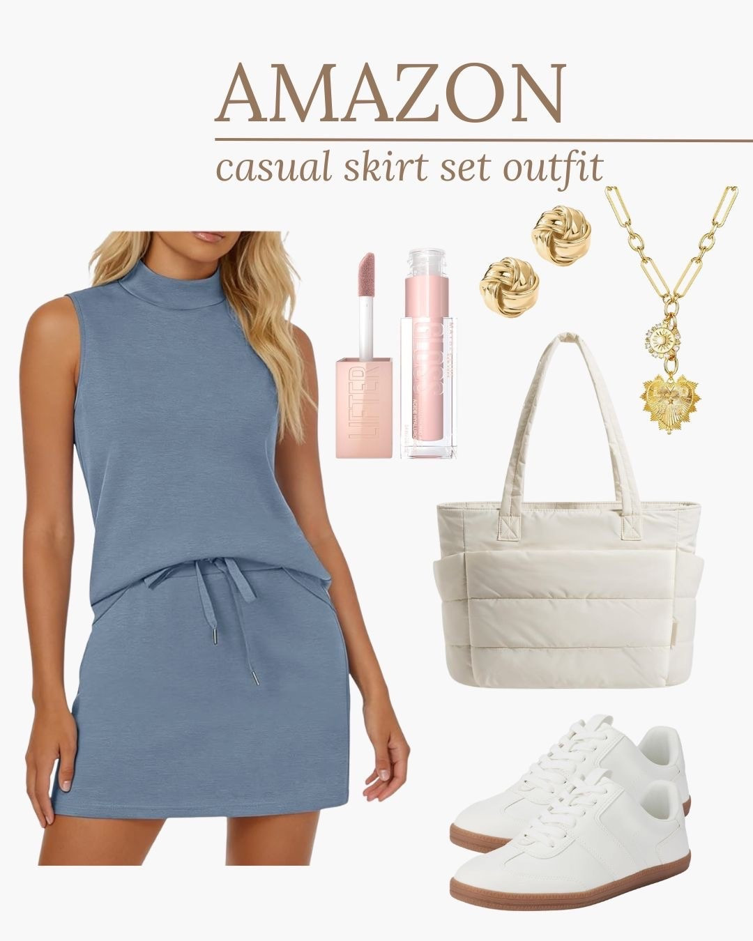 Amazon casual skirt set outfit idea. Amazon Favorites, amazon finds, amazon must haves, amazon essentials, amazon under $50, amazon under $100, amazon fashion, amazon made me buy it, found it on amazon 

#LTKootd #LTKmomlife #LTKfitnessgoals