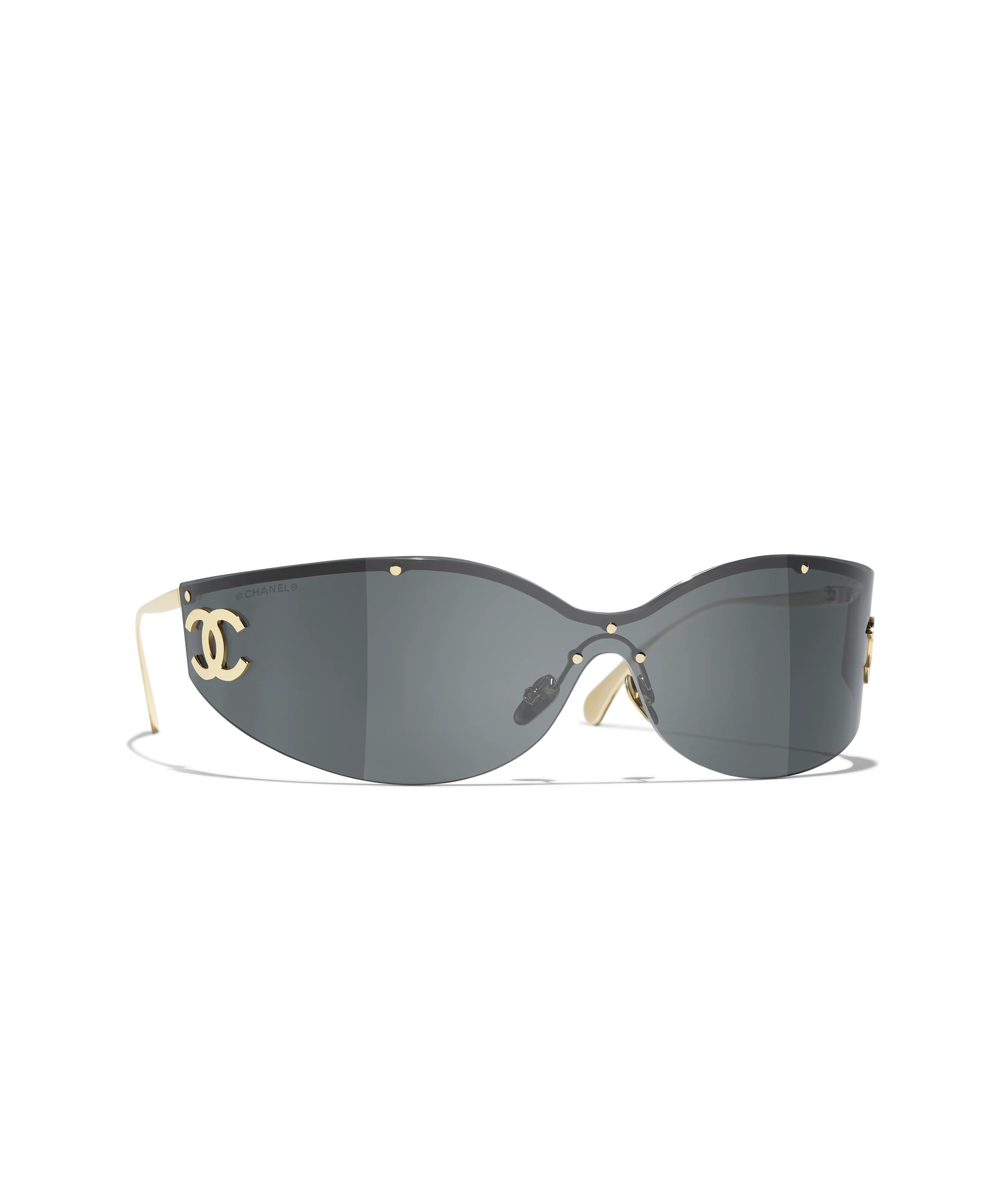 CHANEL Sunglasses: Shield Sunglasses, metal &mdash; Fashion | CHANEL | CHANEL | Chanel, Inc. (US)