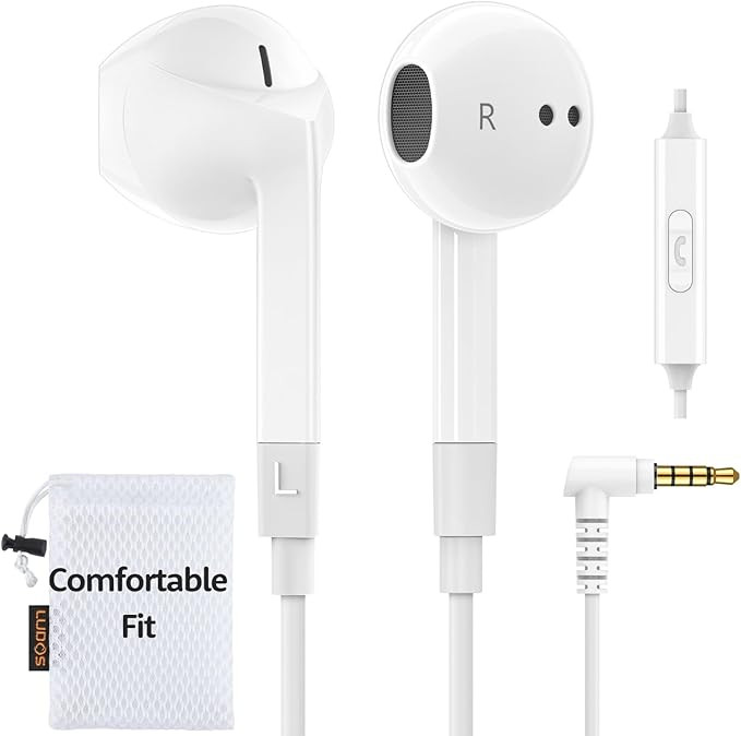 LUDOS FEROX Wired Earbuds in-Ear Headphones, 5 Year Warranty, Earphones with Microphone, Noise Is... | Amazon (US)