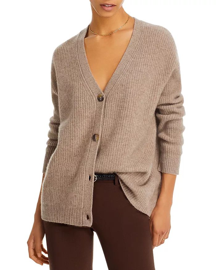 Ribbed Oversized Cashmere Cardigan - 100% Exclusive | Bloomingdale's (US)