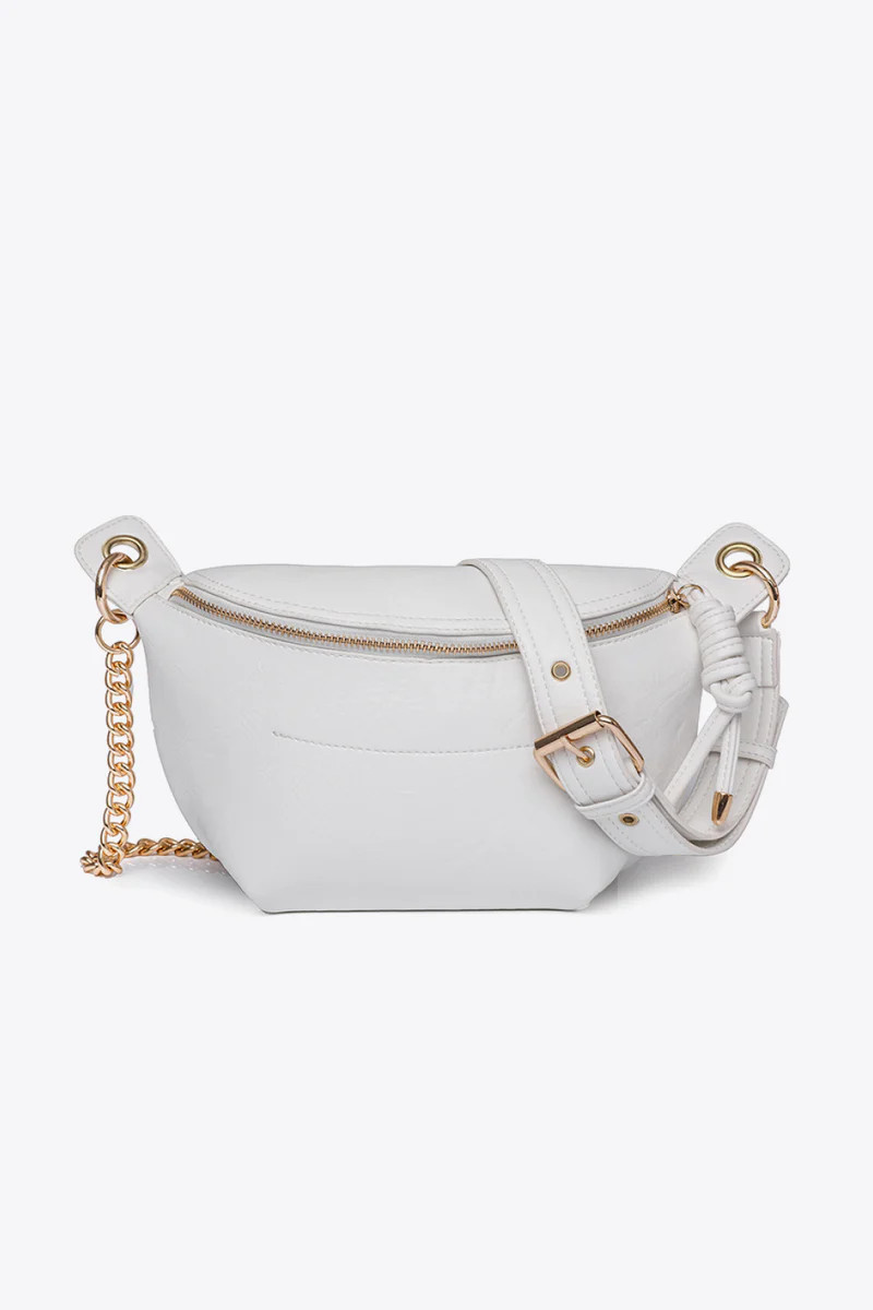 PU Leather Chain Strap Crossbody Bag #44488 | Goodnight Macaroon