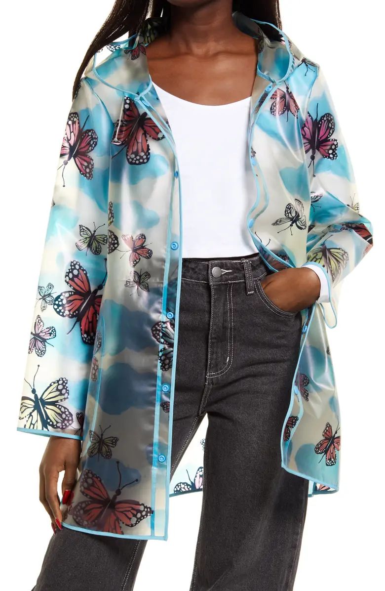 Cristina Martinez Butterfly Hooded Raincoat | Nordstrom