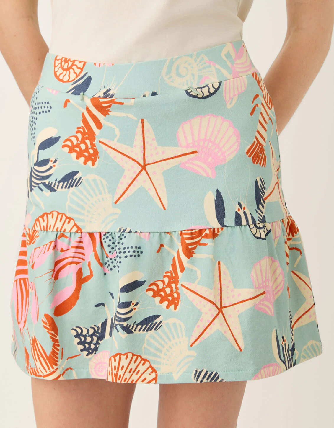 Jersey Flounce Skort Admiral Lobster | Spartina 449