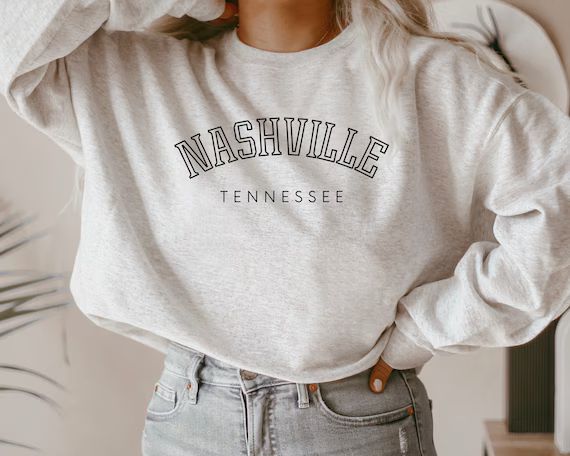 Nashville Tennessee Sweatshirt Tennessee Sweatshirt Vintage | Etsy | Etsy (US)
