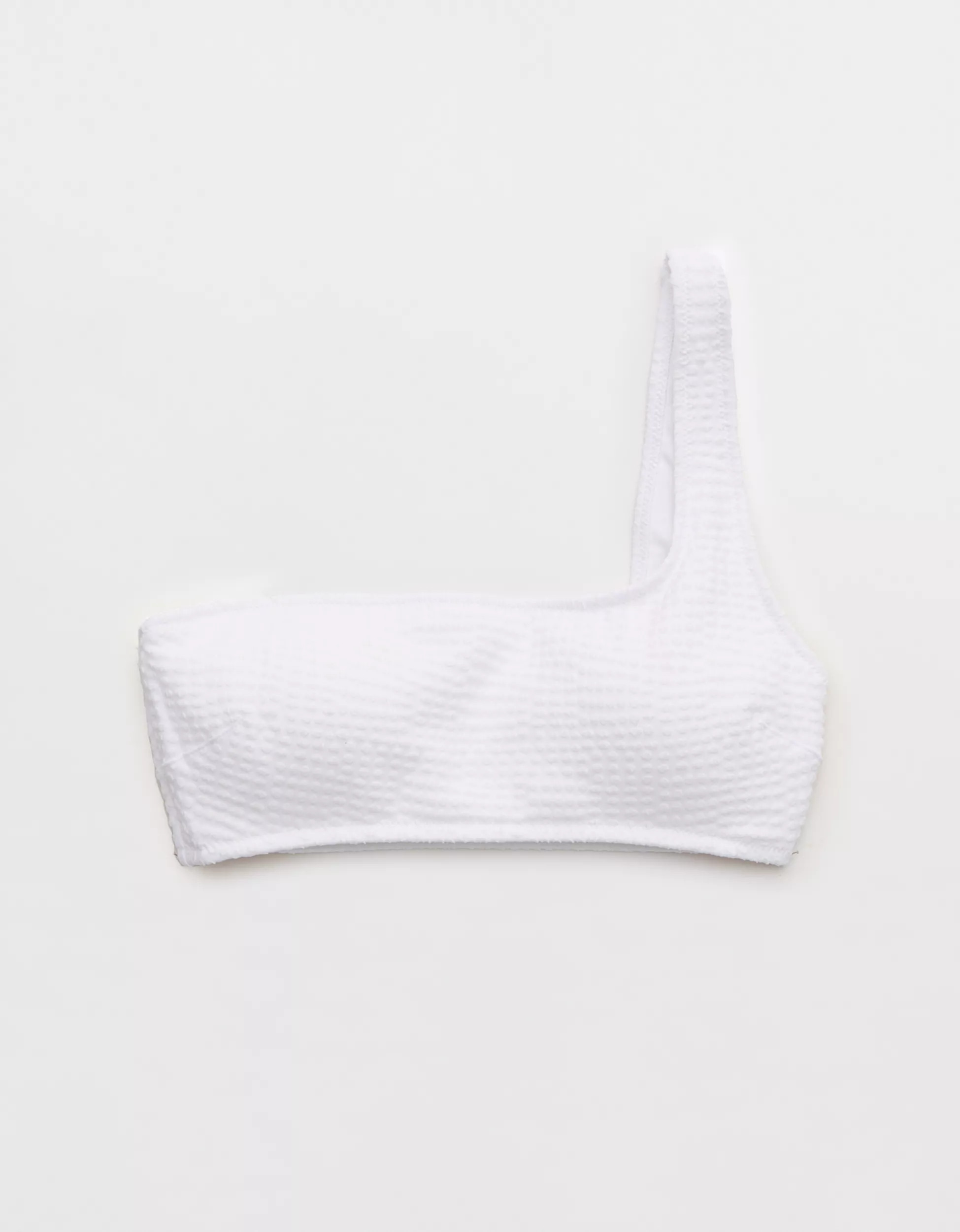 Aerie Jacquard One Shoulder Bandeau Bikini Top | Aerie