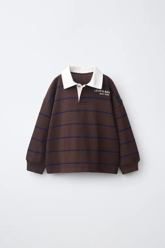 LEON'S BAGELS \u00ae STRIPED POLO SHIRT | Zara US