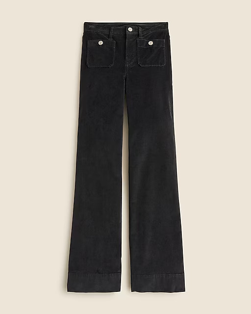 Wide-leg velvet sailor trouser | J. Crew US