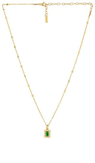Devi Emerald Necklace in Gold | Revolve Clothing (Global)