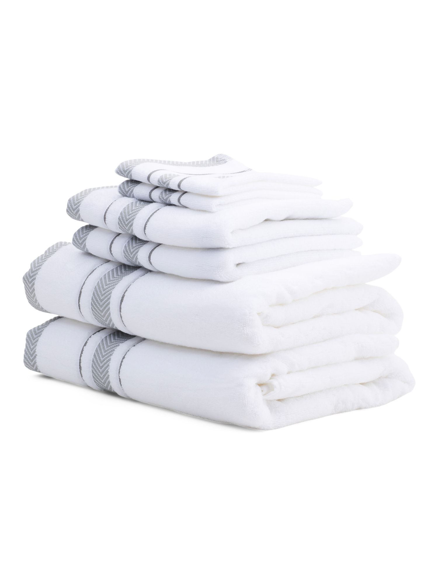 6pc Turkish Cotton Towel Set | TJ Maxx