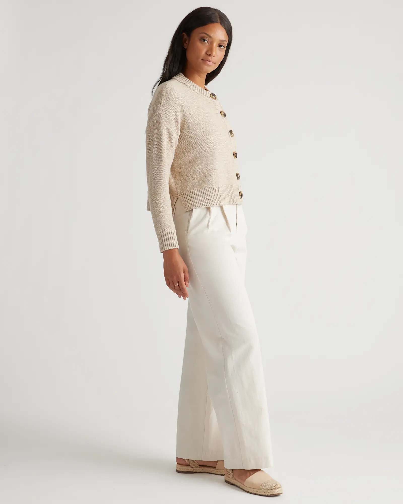 100% Organic Cotton Cropped Cardigan | Quince