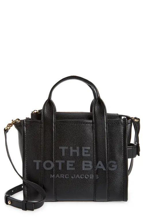 Marc Jacobs The Leather Mini Tote Bag in Black at Nordstrom | Nordstrom
