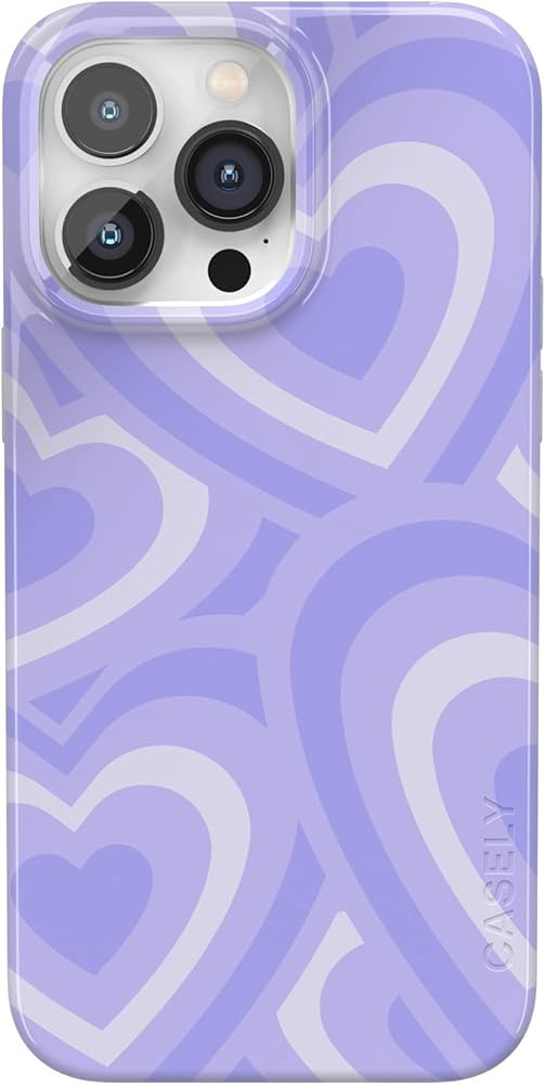 Casely iPhone 14 Pro Max Case | Compatible with MagSafe | Love Song | Lavender Heart Case | Amazon (US)