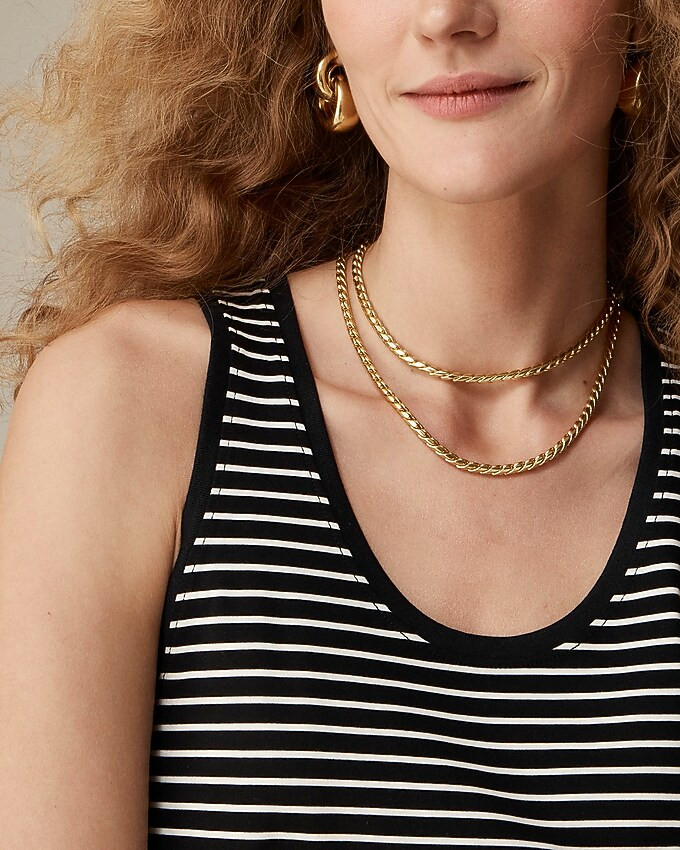 Pima cotton scoopneck tank top in stripe | J. Crew US