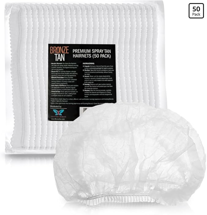 Bronze Tan Hair Nets for Spray Tanning or Food Service - Spray Tanning Supplies - Essential for S... | Amazon (US)