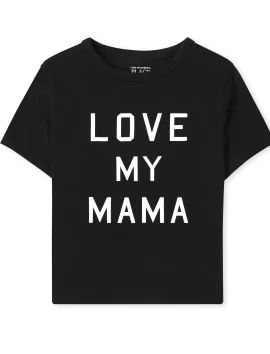 Unisex Baby And Toddler Matching Family Love My Mama Graphic Tee - black | The Children's Place