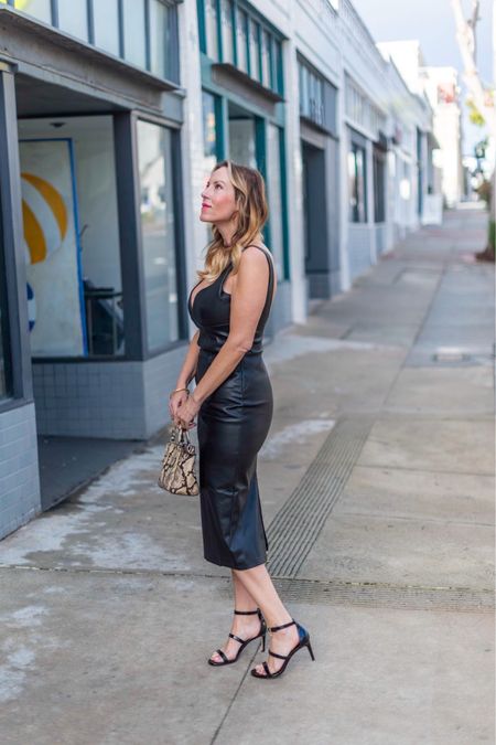 Perfect little black dress in pleather 

#LTKmidsize #LTKover40 #LTKstyletip