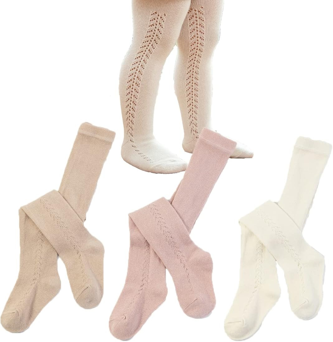 Taous Assam Baby Girls Tights Knit Lace Mesh Breathable Stockings Toddler Pantyhose Infant Leggin... | Amazon (US)
