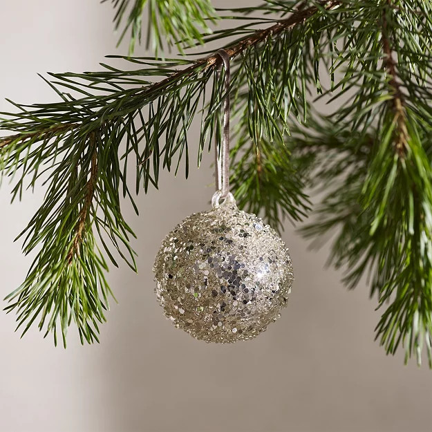 Gold Glitter Bauble – 6cm | The White Company (UK)