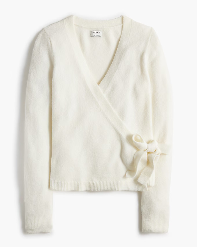Wrap sweater in extra-soft yarn | J.Crew Factory