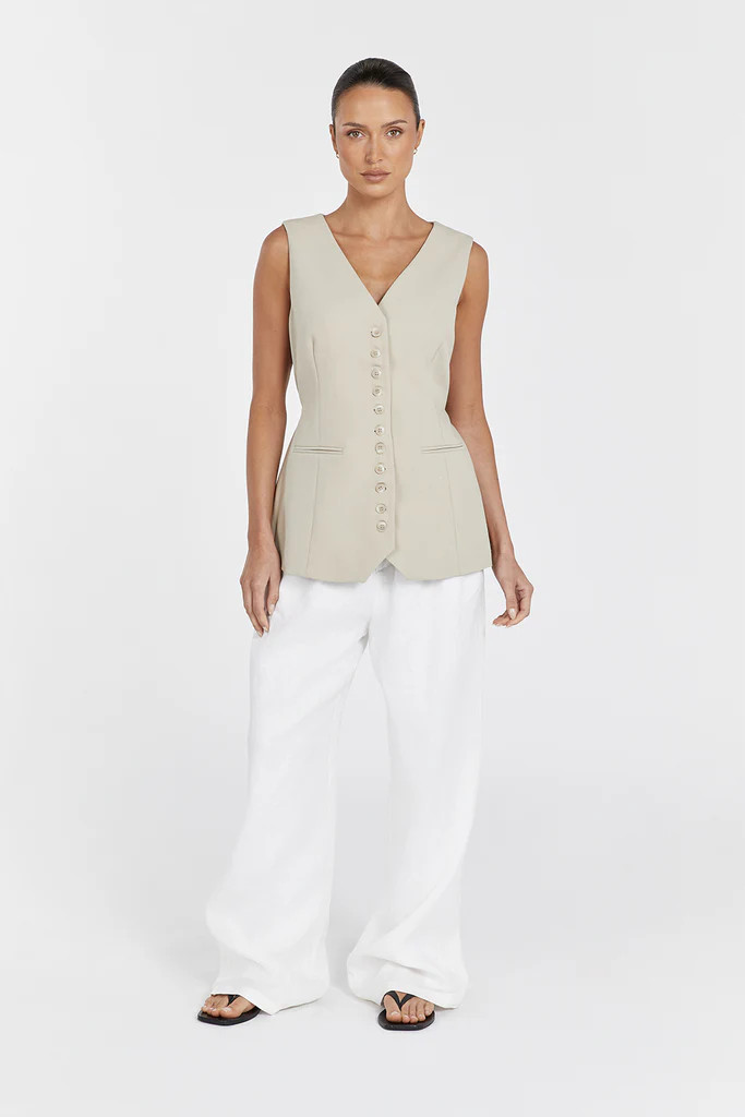 CELINE PEBBLE LONGLINE VEST | DISSH