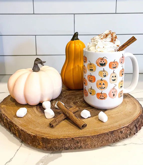 Halloween Pumpkins Mug Fall Coffee Mug Fall Decor 15 oz | Etsy | Etsy (CAD)