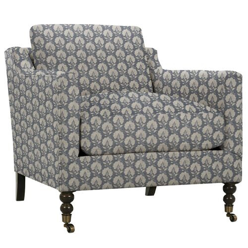 Margot Accent Chair, Floral Block Print | One Kings Lane