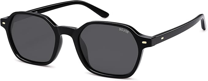 SOJOS Retro Square Polarized Sunglasses Womens Men Trendy 70s Thin Slim Shades Sunnies SJ2674 | Amazon (US)