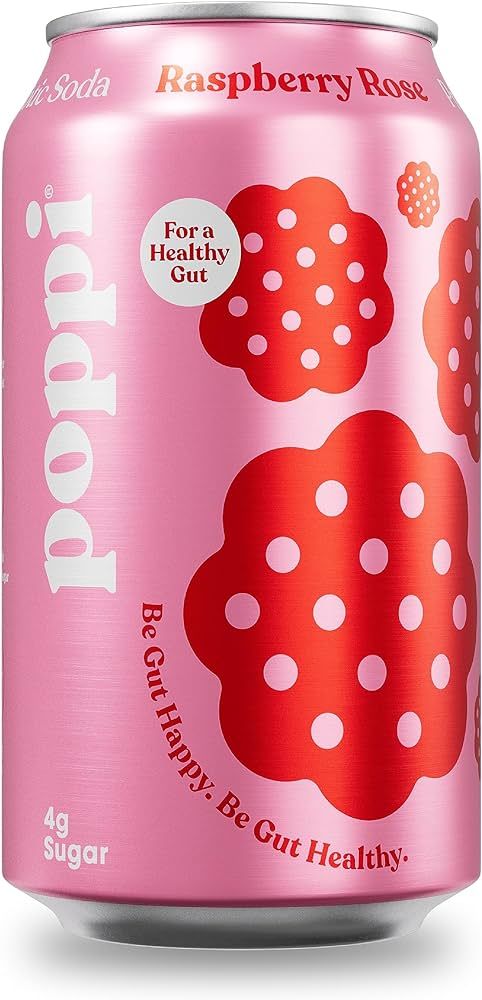 POPPI Sparkling Prebiotic Soda, Beverages w/Apple Cider Vinegar, Seltzer Water & Fruit Juice, Ras... | Amazon (US)